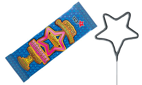  Бенгальские свечи фигурные 2 шт "Звездочка"  в Сосновом Боре